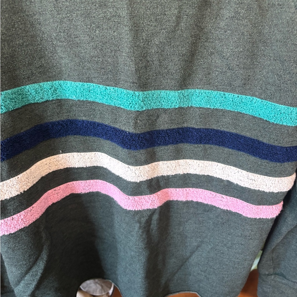 Anthropologie Sundry Galen Chenille Hoodie Green | Size 2, Medium - Picture 6 of 7